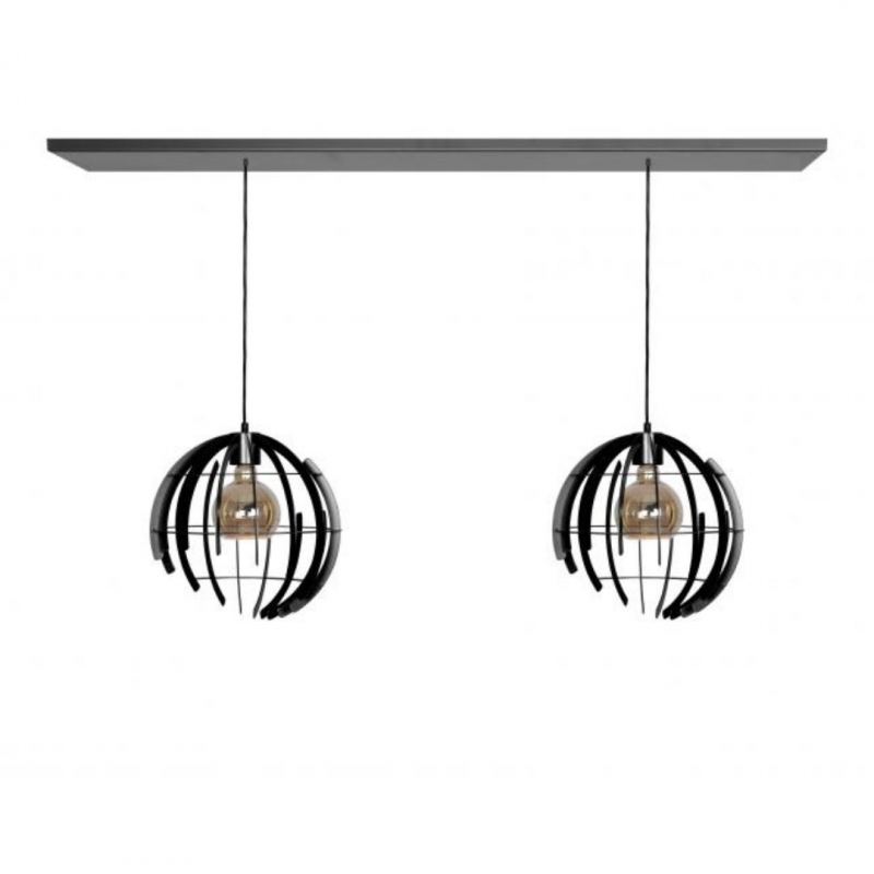 2404 - Terra hanglamp recht 140cm - 2 lichts 