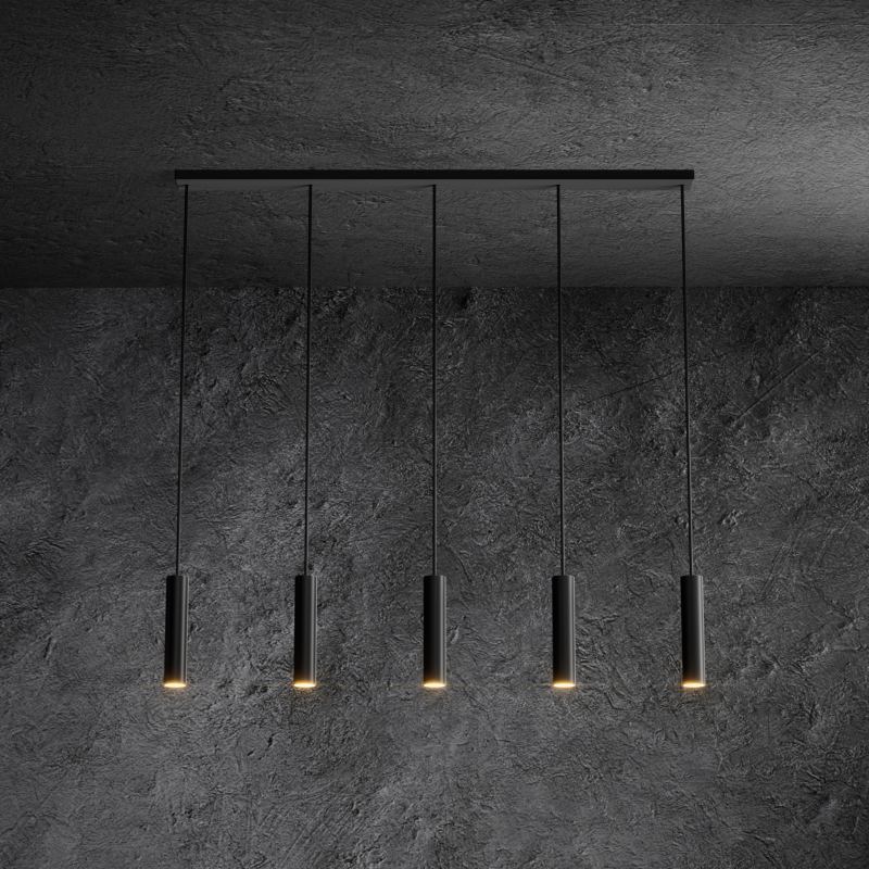 3150 - Salerno hanglamp recht 120cm - 5 lichts 