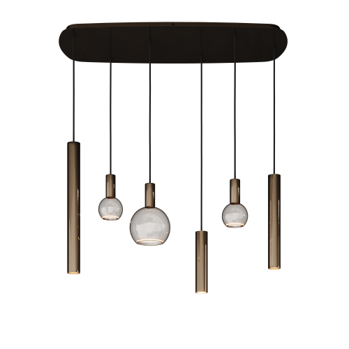 4316 - Riva hanglamp deens ovaal 110cm - 6 lichts 