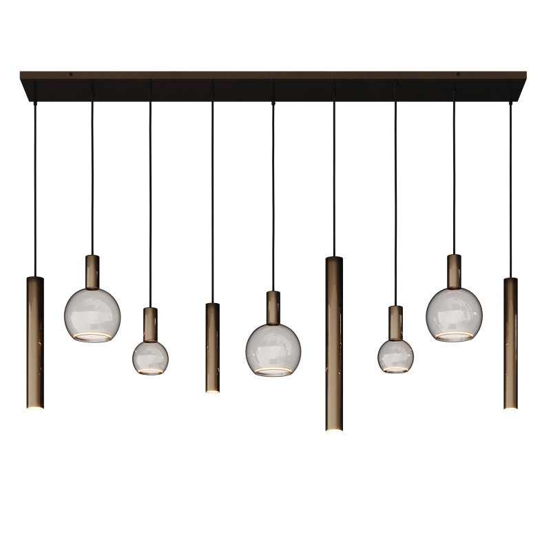 4320 - Riva hanglamp recht 170cm - 9 lichts 