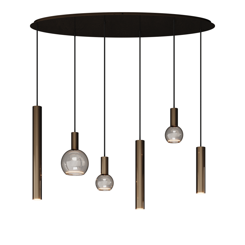 4395 - Riva hanglamp ovaal 120cm - 6 lichts 