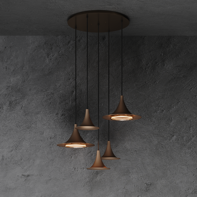 6720 - Arezzo hanglamp rond Ø50cm - 5 lichts 