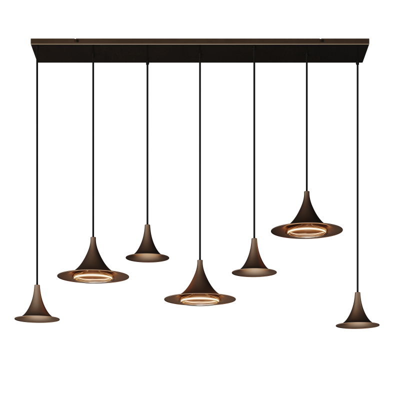 6730 - Arezzo hanglamp recht 145cm - 7 lichts  