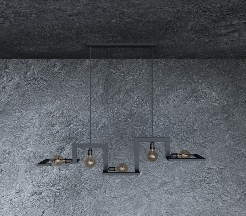 9510 - Tortona hanglamp 5 lichts 