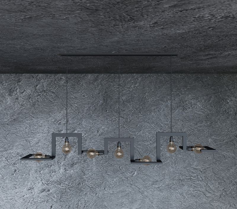 9525 - Tortona hanglamp 7 lichts 