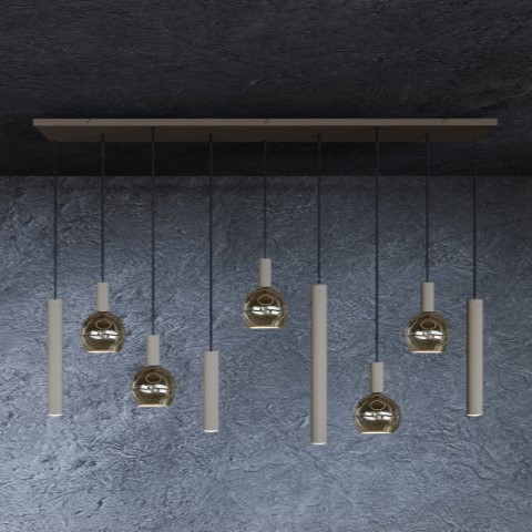 4325 - Riva hanglamp recht 170cm - 9 lichts 