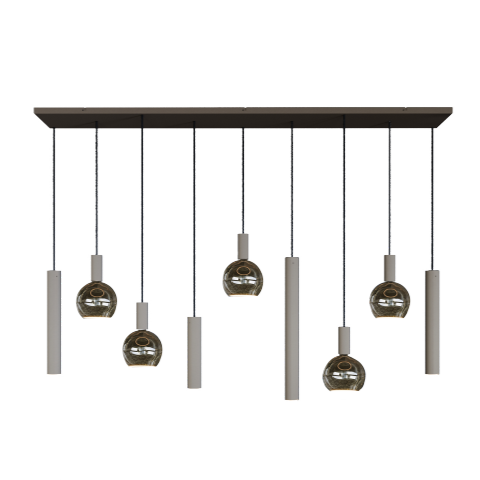 4325 - Riva hanglamp recht 170cm - 9 lichts 