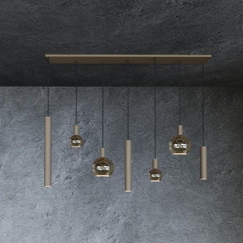 4380 - Riva hanglamp recht 145cm - 7 Lichts  