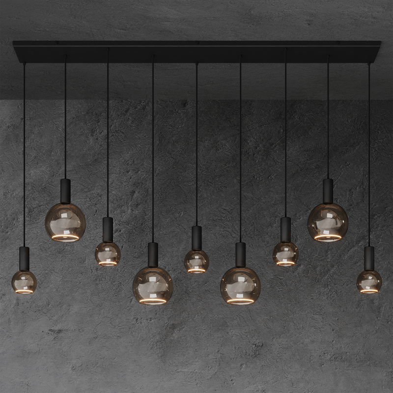 40074 - Segula 007 hanglamp recht 170cm - 9 lichts 