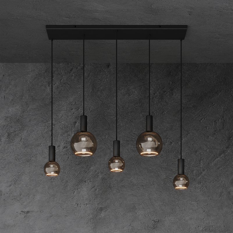 40076 - Segula 007 hanglamp recht 100cm - 5 lichts 