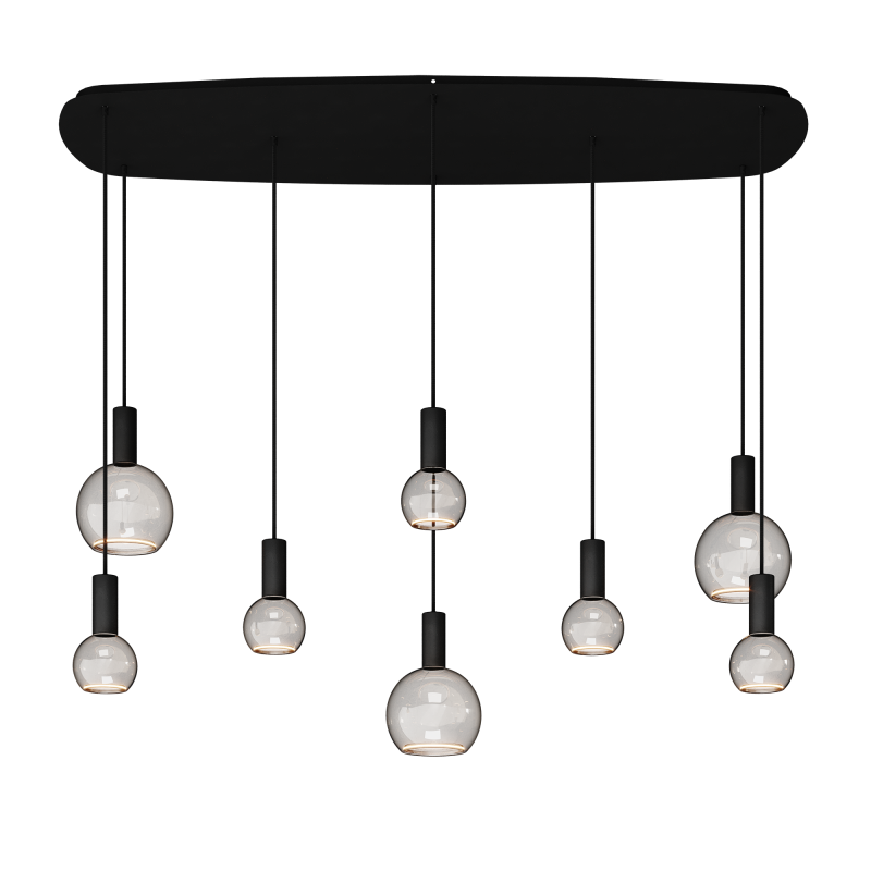 40085 - Segula 007 hanglamp deens ovaal 145cm - 8 lichts 