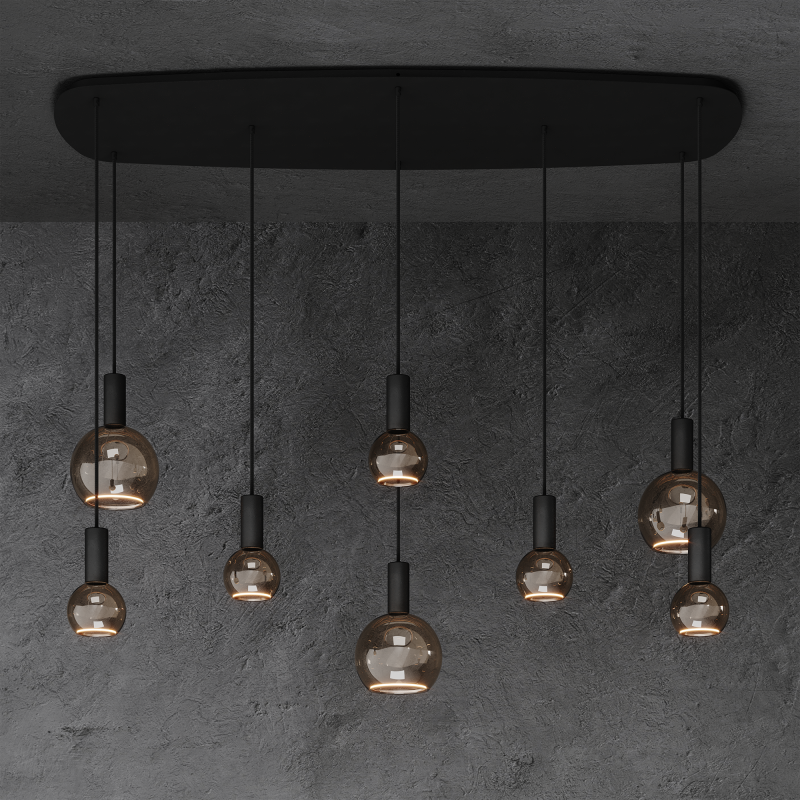 40085 - Segula 007 hanglamp deens ovaal 145cm - 8 lichts 