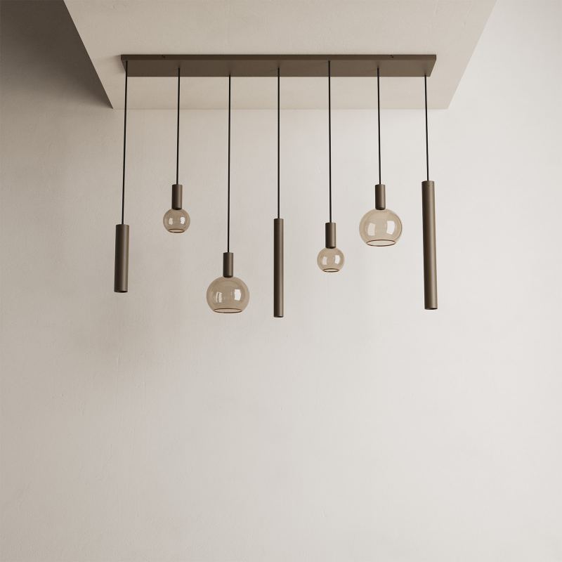 4300 - Riva hanglamp recht 145cm - 7 Lichts 