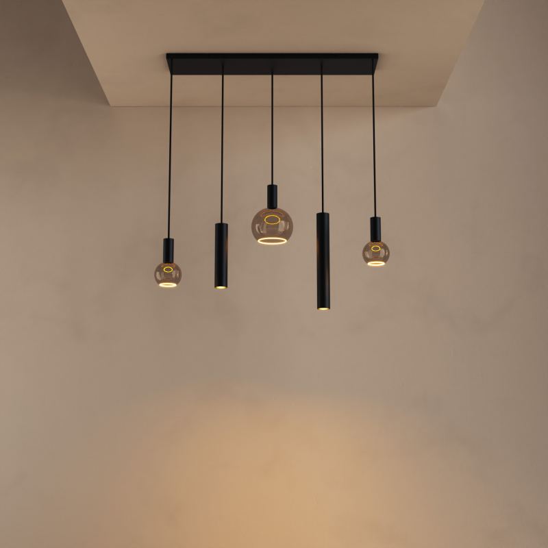 4302 - Riva hanglamp recht 100cm - 5 lichts 