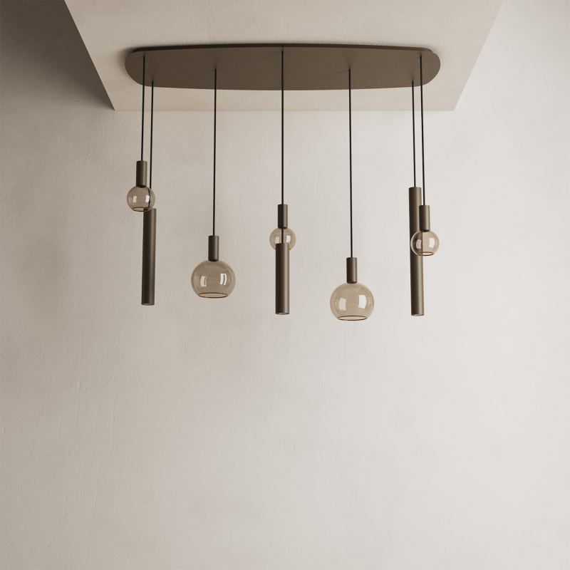 4311 - Riva hanglamp deens ovaal 145cm - 8 lichts 