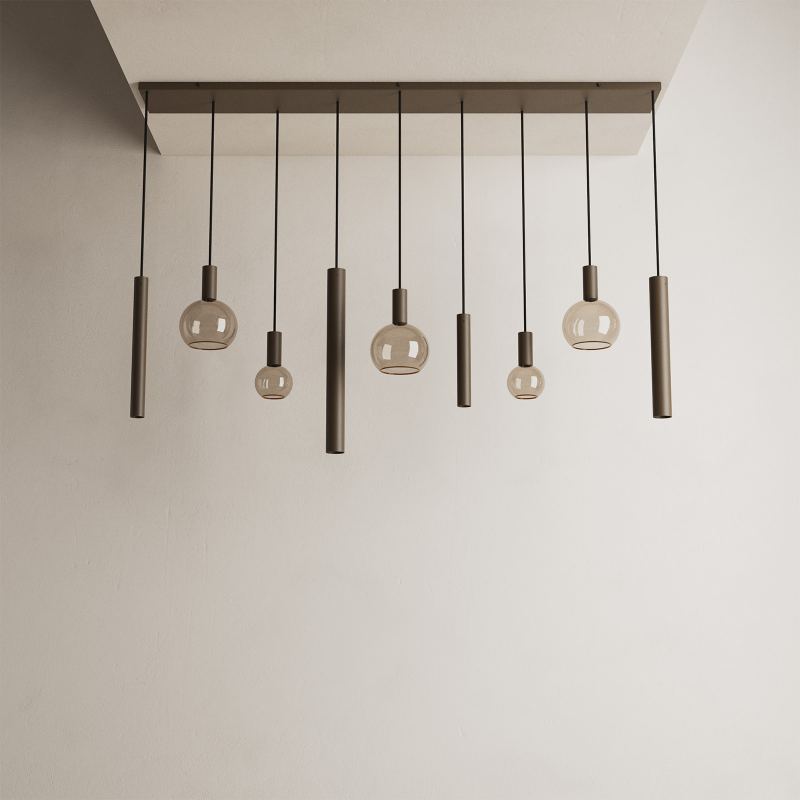 4320 - Riva hanglamp recht 170cm - 9 lichts 