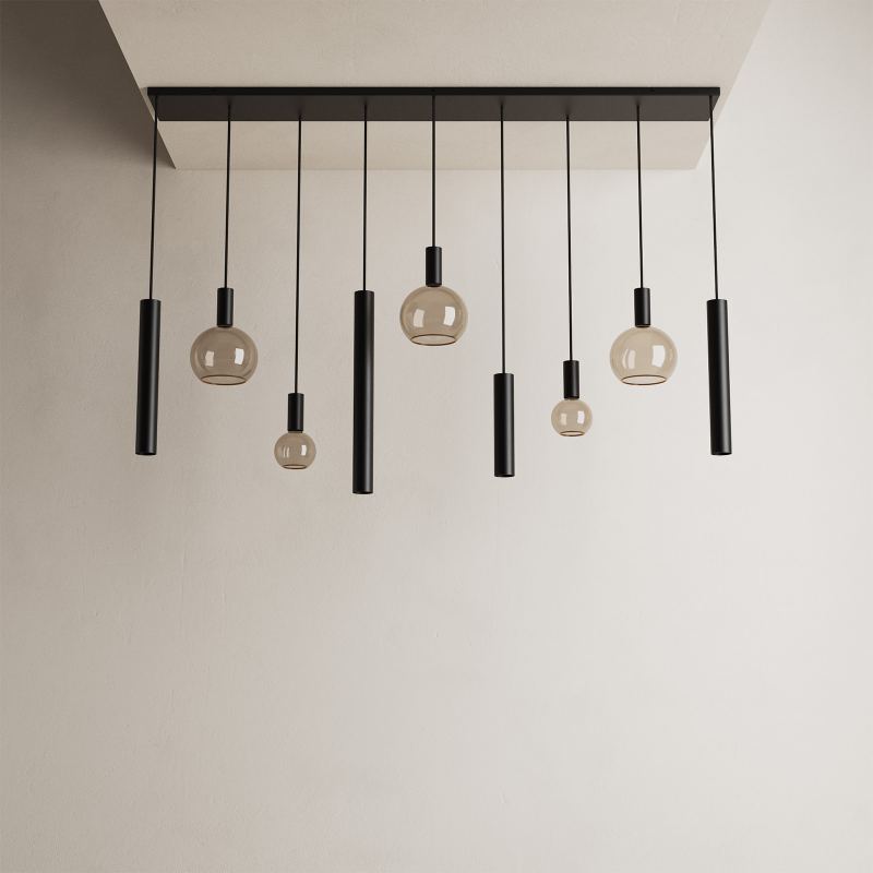 4325 - Riva hanglamp recht 170cm - 9 lichts 