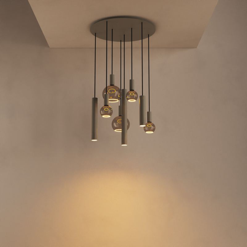 4335 - Riva hanglamp rond Ø70 cm - 8 lichts  
