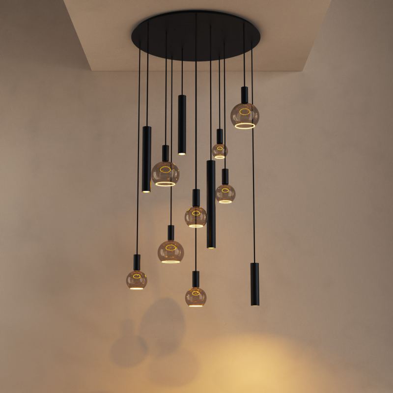4345 - Riva hanglamp rond Ø95 cm - 12 lichts 