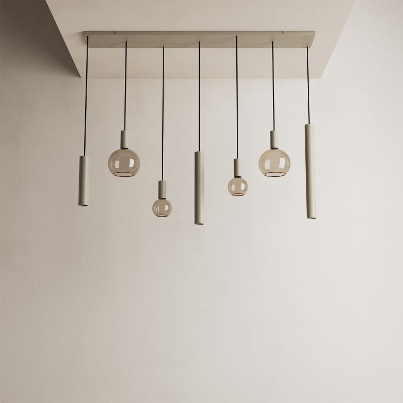 4380 - Riva hanglamp recht 145cm - 7 Lichts  
