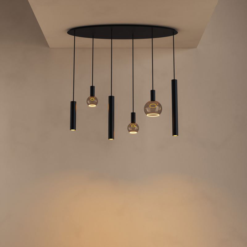 4395 - Riva hanglamp ovaal 120cm - 6 lichts 