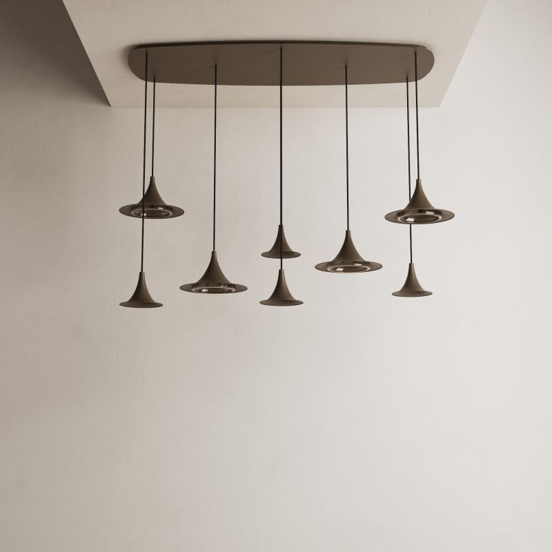 6700 - Arezzo hanglamp Deens ovaal - 8 lichts 