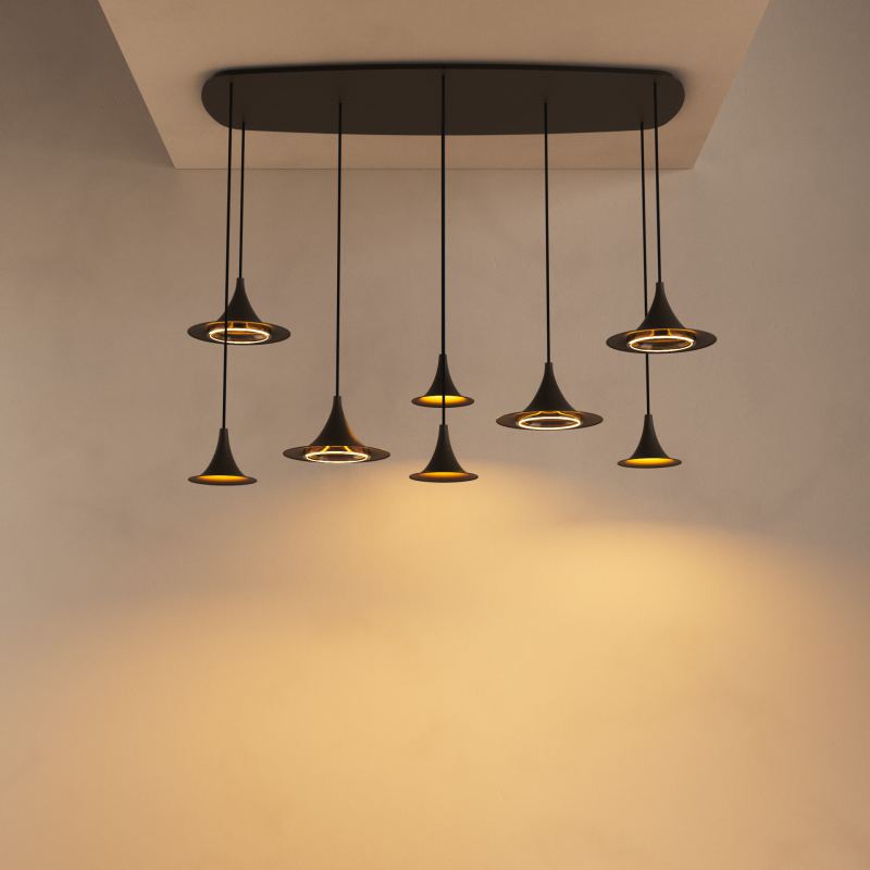 6700 - Arezzo hanglamp Deens ovaal - 8 lichts 