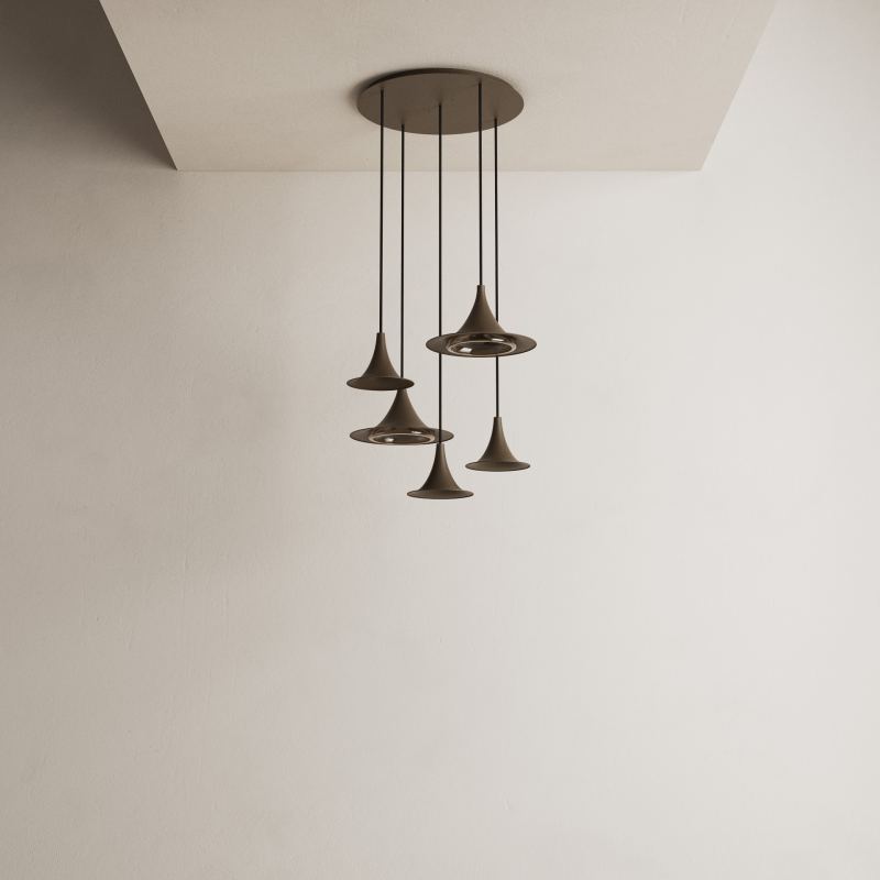 6720 - Arezzo hanglamp rond Ø50cm - 5 lichts 