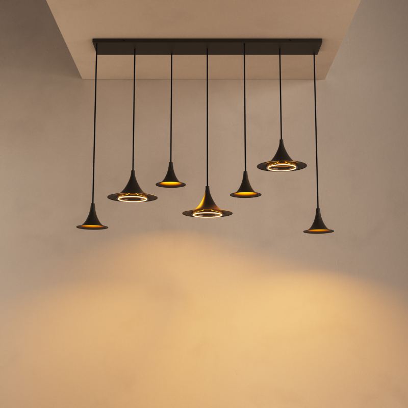 6730 - Arezzo hanglamp recht 145cm - 7 lichts  