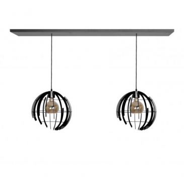 2404 - Terra hanglamp recht 140cm - 2 lichts 