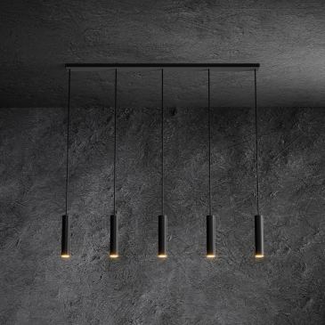 3150 - Salerno hanglamp recht 120cm - 5 lichts 