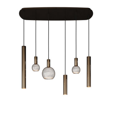 4316 - Riva hanglamp deens ovaal 120cm - 6 lichts 