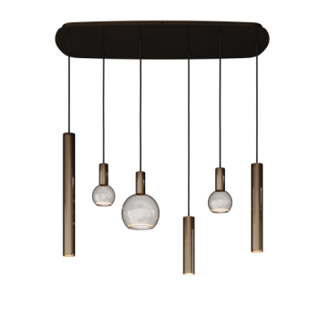 4316 - Riva hanglamp deens ovaal 110cm - 6 lichts