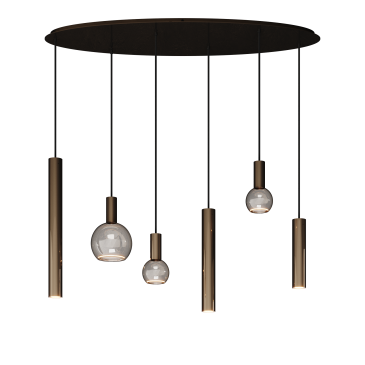 4395 - Riva hanglamp ovaal 120cm - 6 lichts 