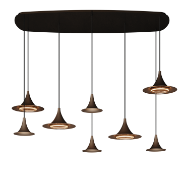 6700 - Arezzo hanglamp Deens ovaal - 8 lichts
