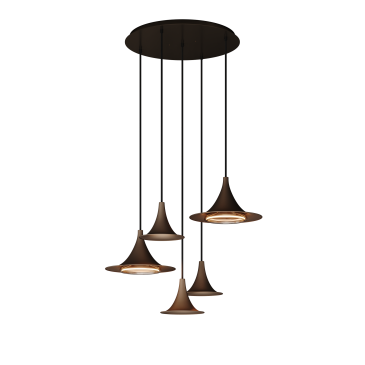 6720 - Arezzo hanglamp rond Ø50cm - 5 lichts