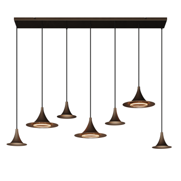 6730 - Arezzo hanglamp recht 145cm - 7 lichts  
