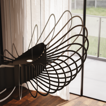 5840-Martani Hanglamp ovaal Ø75 cm 