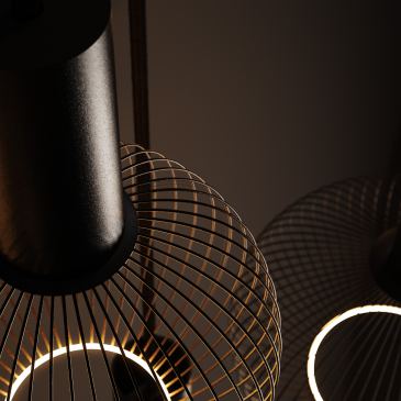 9100 - Como hanglamp plat ovaal 145cm - 8 lichts 