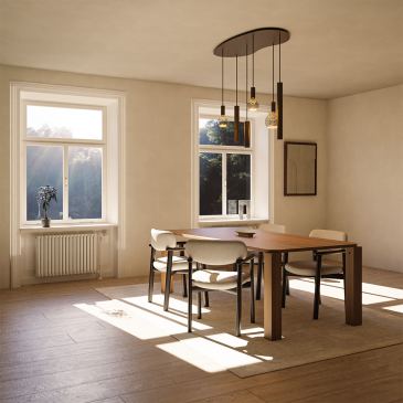 4318 - Riva hanglamp organisch - 6 lichts