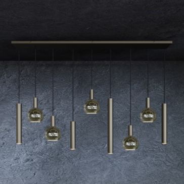 4325 - Riva hanglamp recht 170cm - 9 lichts