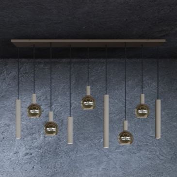 4325 - Riva hanglamp recht 170cm - 9 lichts