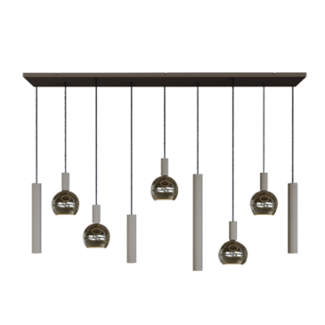 4325 - Riva hanglamp recht 170cm - 9 lichts
