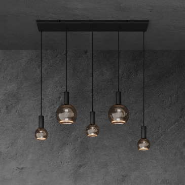 40076 - Segula 007 hanglamp recht 100cm - 5 lichts