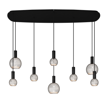 40085 - Segula 007 hanglamp deens ovaal 145cm - 8 lichts