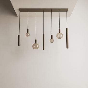 4300 - Riva hanglamp recht 145cm - 7 Lichts