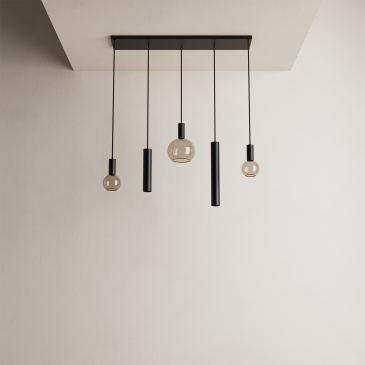 4302 - Riva hanglamp recht 100cm - 5 lichts 