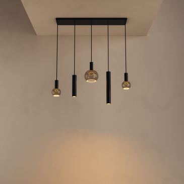 4302 - Riva hanglamp recht 100cm - 5 lichts 