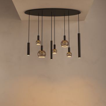 4310 - Riva hanglamp ovaal 140cm - 8 lichts