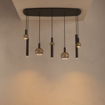 4311 - Riva hanglamp deens ovaal 145cm - 8 lichts 